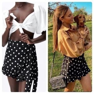 Zara NWT polka dotted skort